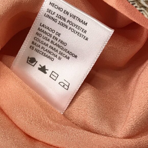 Paper Crane Paisley Skirt Women's Small Peach, Neutral Lined Tie Elastic Waist - Picture 7 of 10